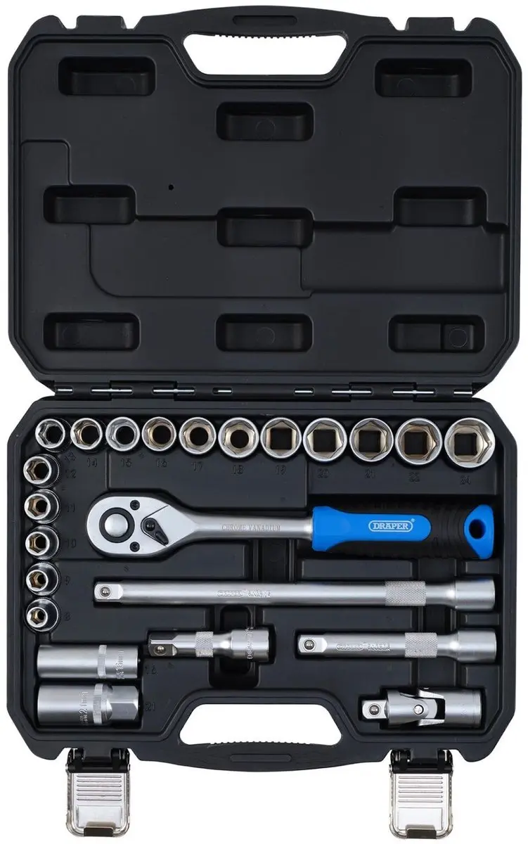 Draper HI-TORQ 1/2" Doppen- en Ratelset 23-delig
