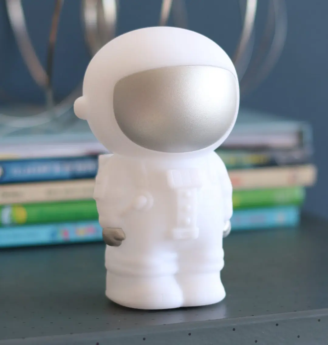 A Little Lovely Company Astronaut Kinderlamp - Wit/Zilver
