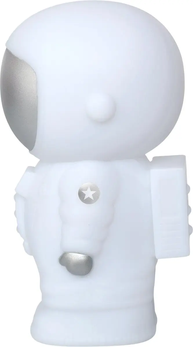 A Little Lovely Company Astronaut Kinderlamp - Wit/Zilver