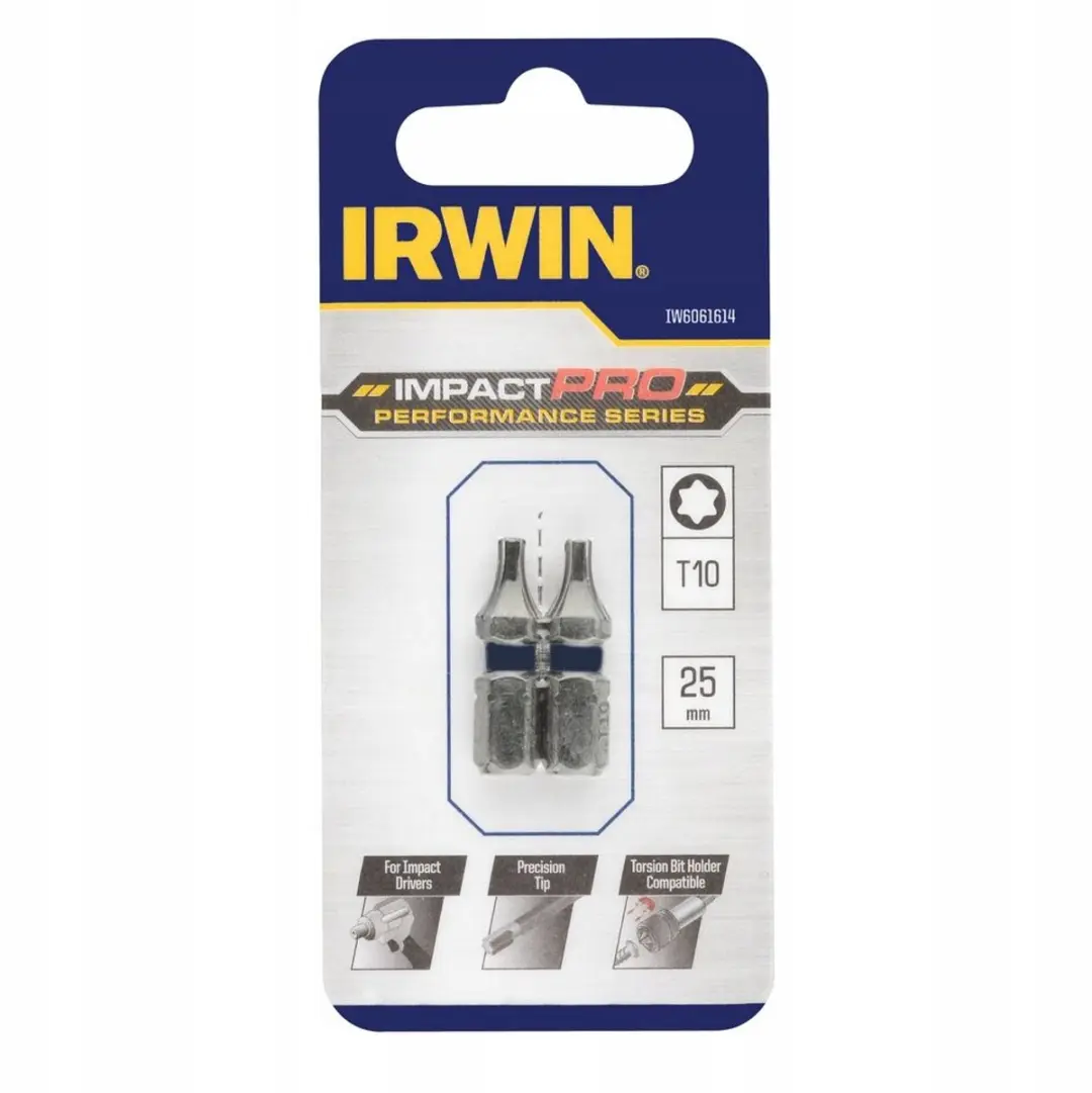 Irwin Impact Pro Torx T10 Schroefbits 25mm - 2 Stuks