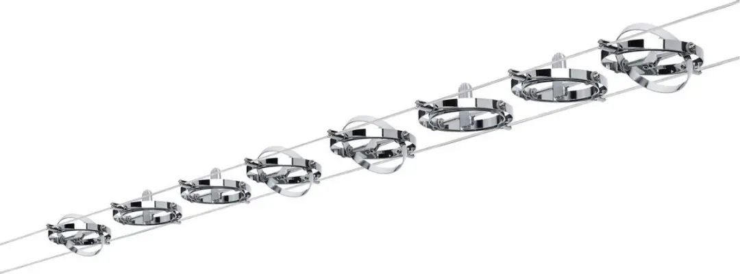 Paulmann Cardan Kabelsysteem 8x GU5.3 - 80W - Chroom - afbeelding 6 van 6
