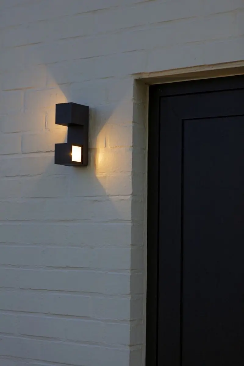 Lutec Fari LED Wandlamp Buiten 1200lm 3000K - Donkergrijs