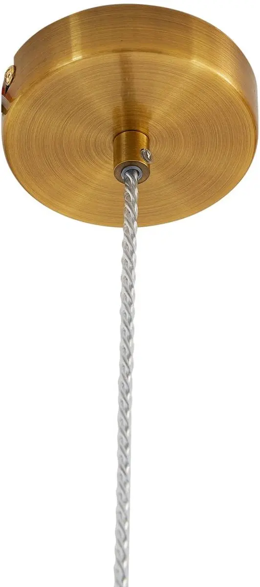 Lindby Hanglamp Glas Metaal 46.6cm E27 - Amber/Goud