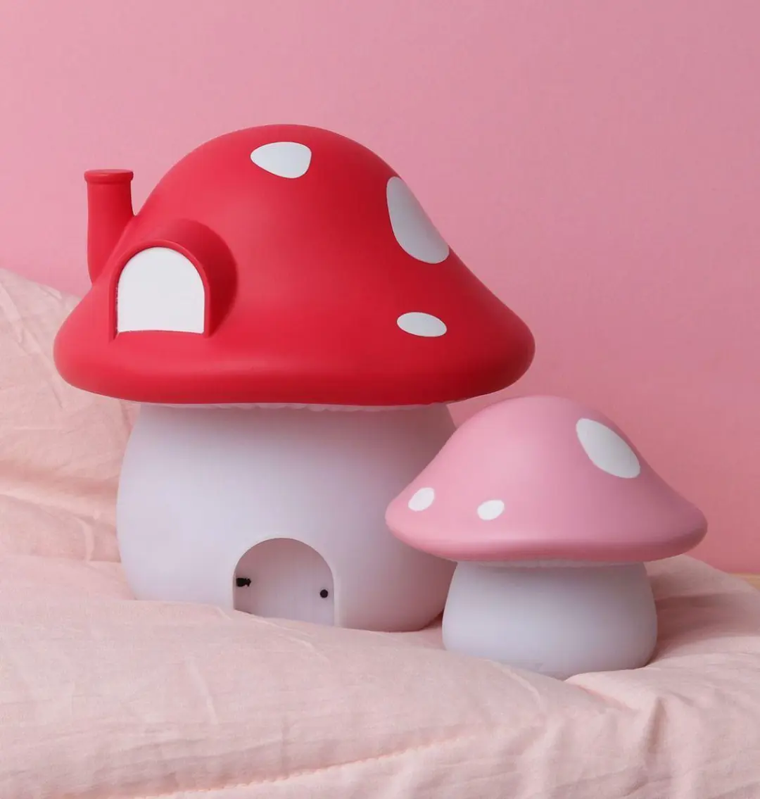 A Little Lovely Company Paddenstoel Kinderlampje - Roze