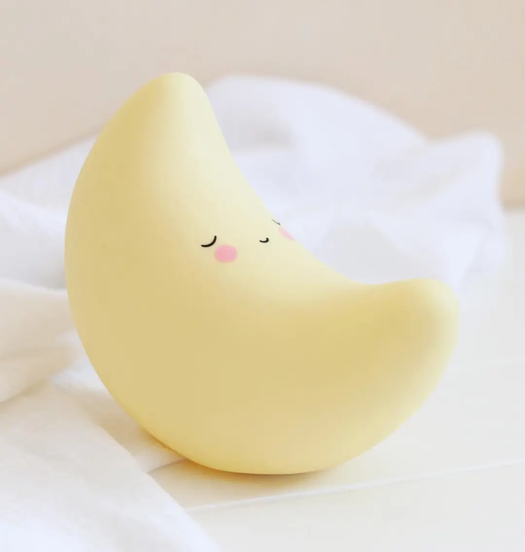 A Little Lovely Company Little Light Maan Kinderlamp - Geel - 3x AAA