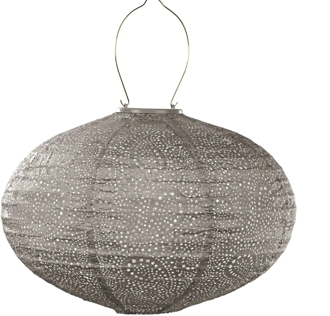 Lumiz Validiviaanse Zonne-Lampionnen - 4 Stuks - 4000K - Taupe/Soft Blush/Plum/Grijsblauw