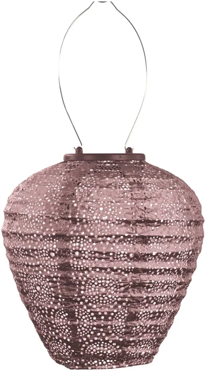 Lumiz Validiviaanse Zonne-Lampionnen - 4 Stuks - 4000K - Taupe/Soft Blush/Plum/Grijsblauw