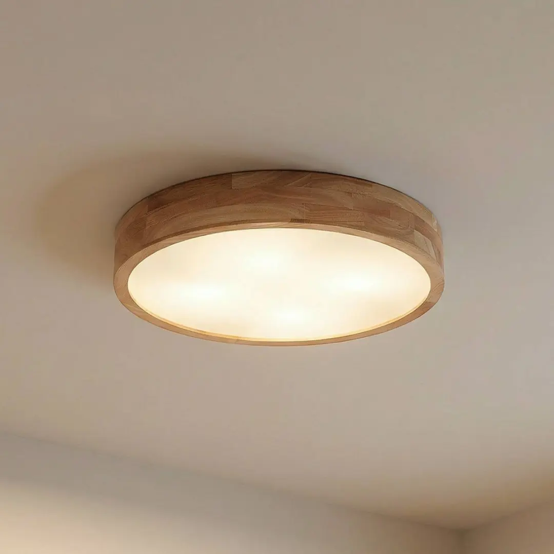 Lindby Plafondlamp Hout 4-Lichts E27 - 50cm