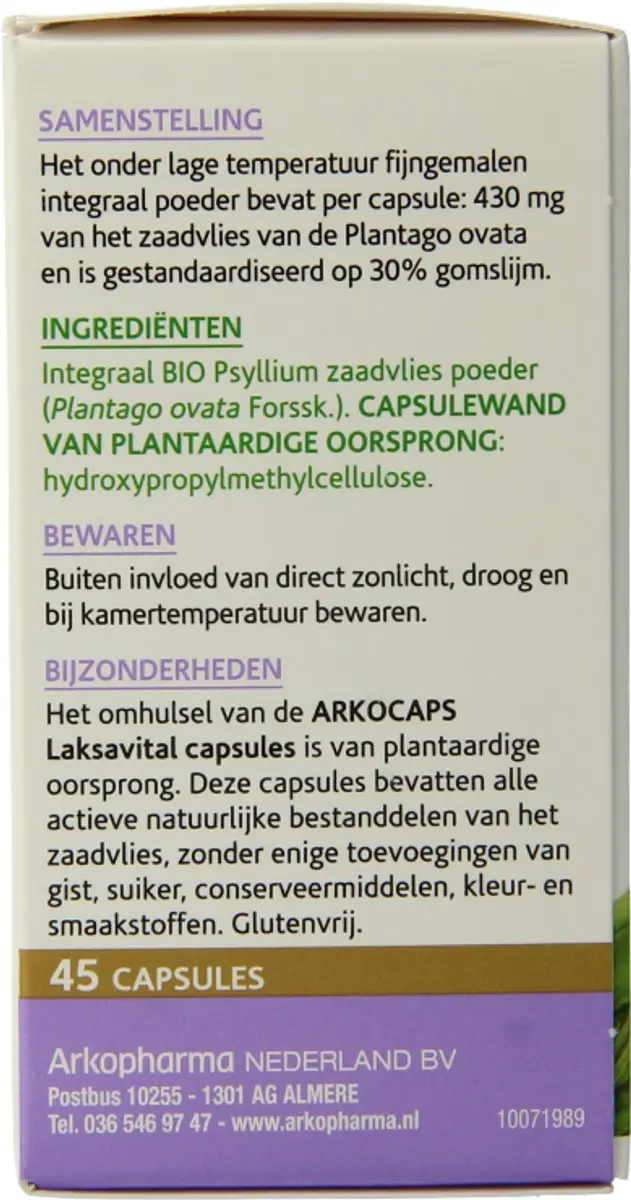 Arkopharma Arkocaps Laksavital 45 Capsules