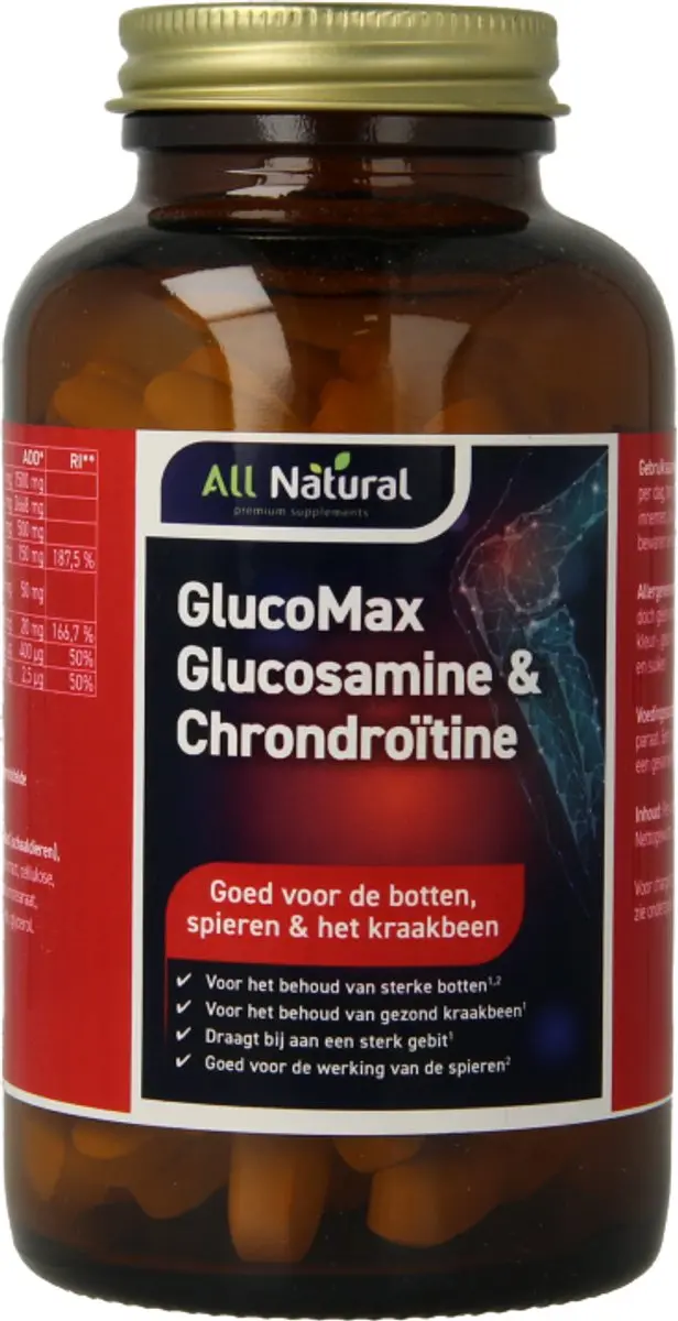 All Natural GlucoMax Glucosamine & Chondroitine 120 Tabletten
