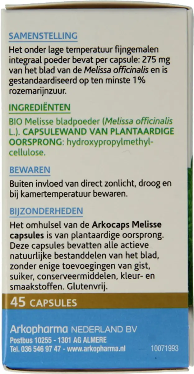 Arkopharma Arkocaps Melisse 45 Capsules