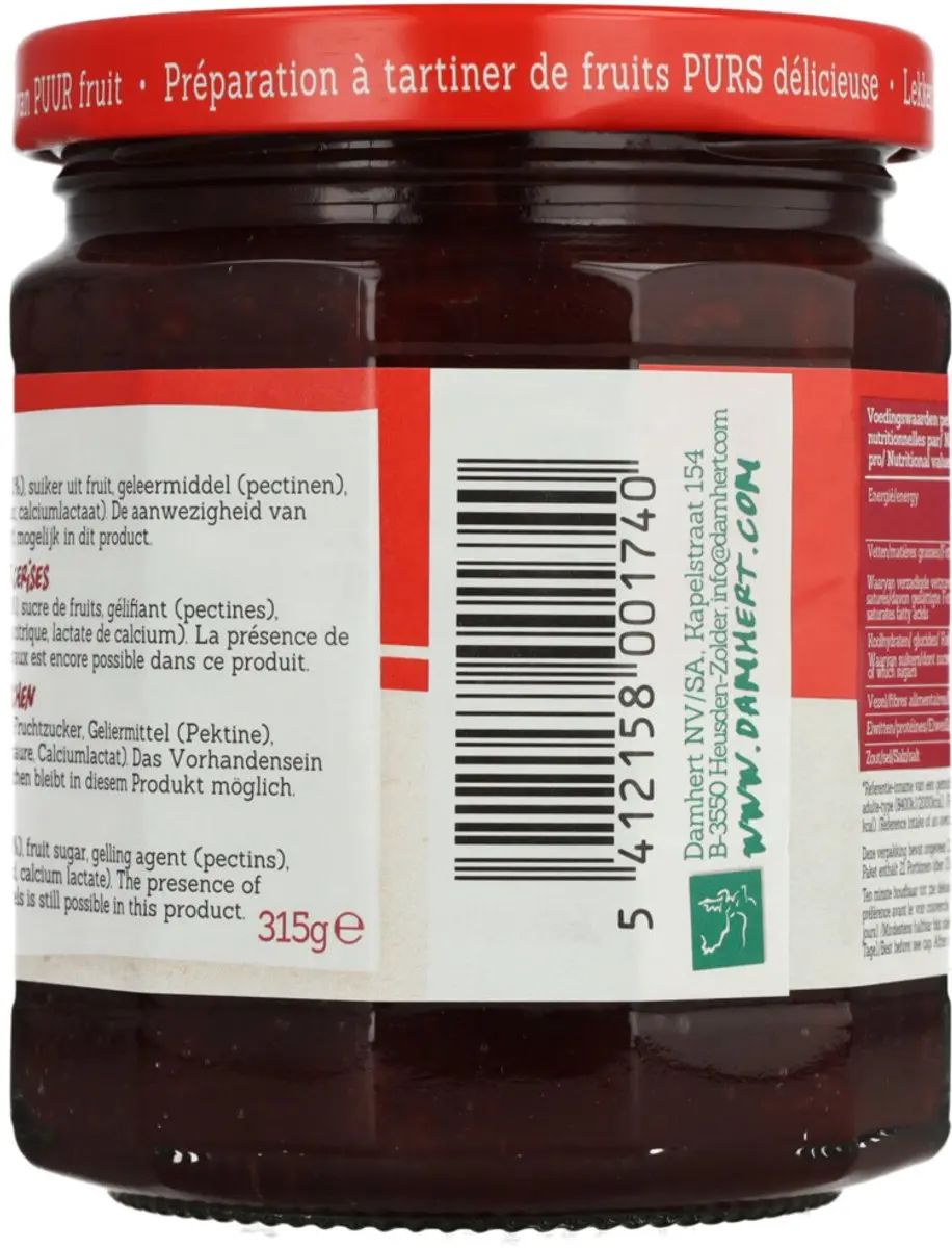 Damhert Tag Confit Kersen 315g