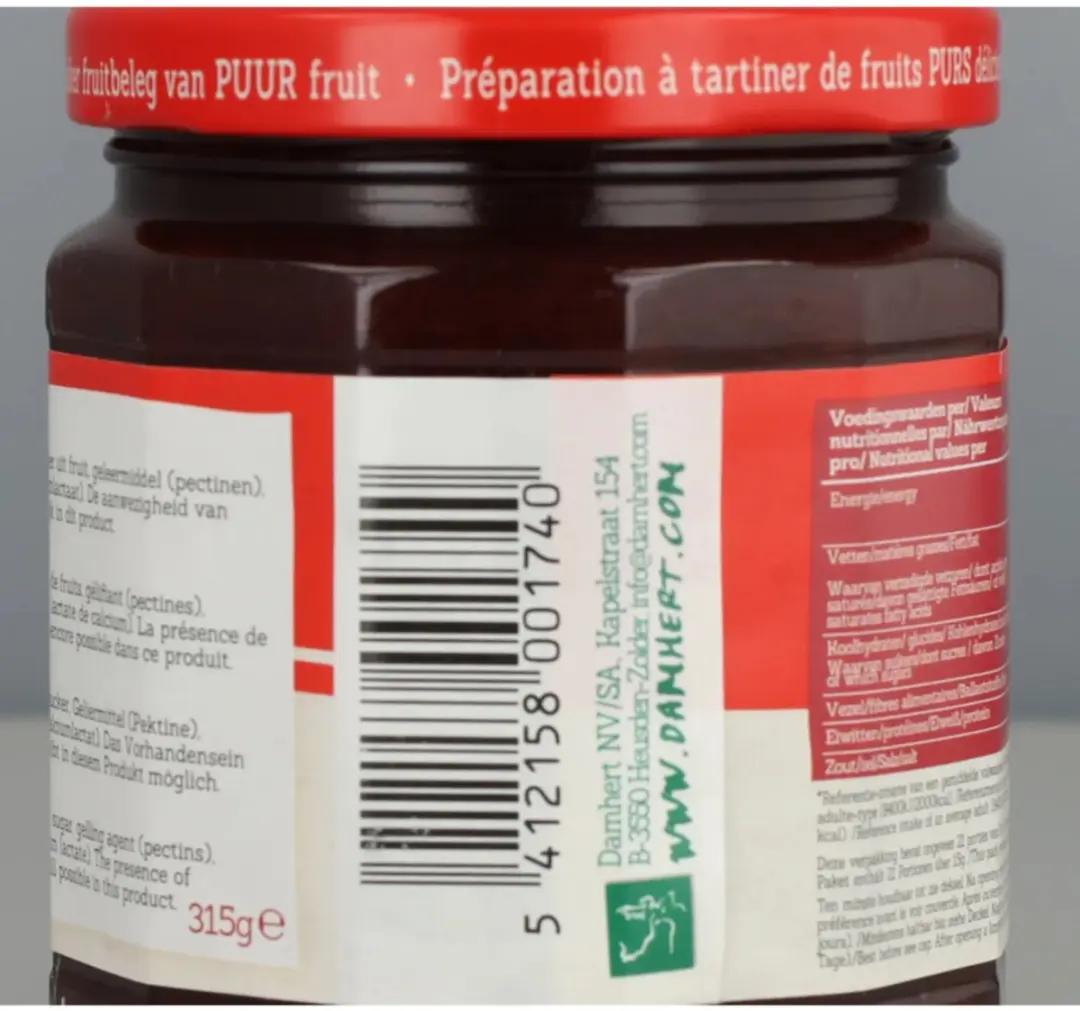 Damhert Tag Confit Kersen 315g