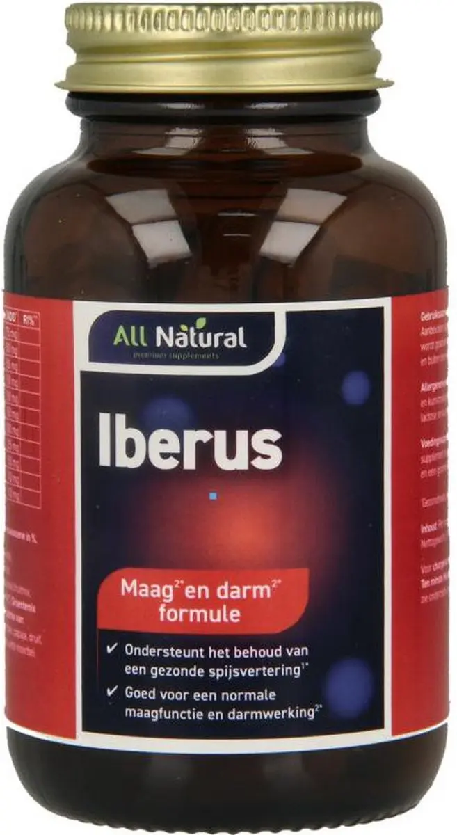 All Natural Iberus Maag Darm Formule 60 Vegetarische Capsules