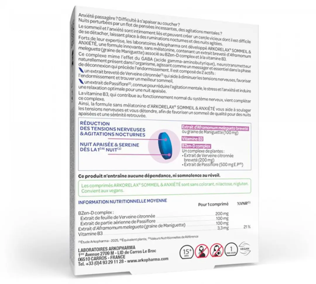 Arkopharma Arkorelax Slaap & Angst Tabletten - 15 Stuks