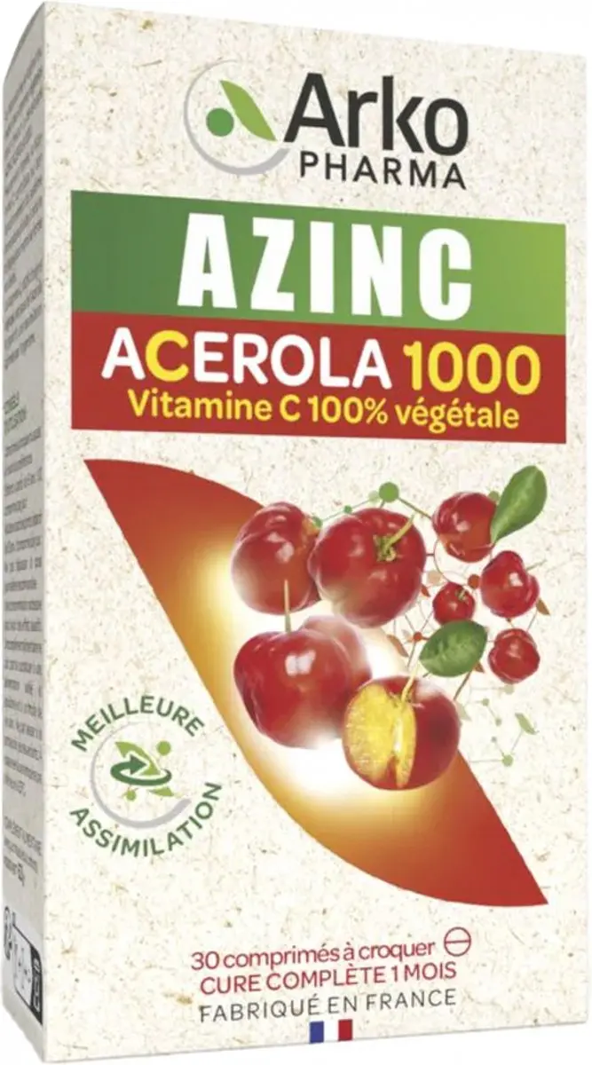 Arkopharma Azinc Acerola 1000 Kauwtabletten - 30 Stuks