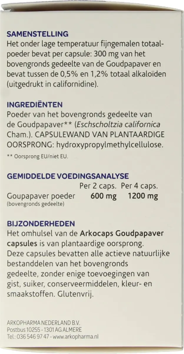 Arkopharma Arkocaps Goudpapaver 150 Capsules