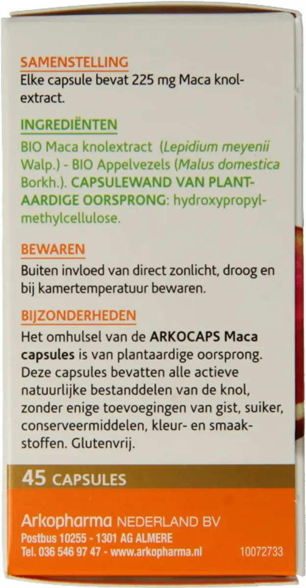 Arkopharma Arkocaps Maca Voedingssupplement 45 capsules