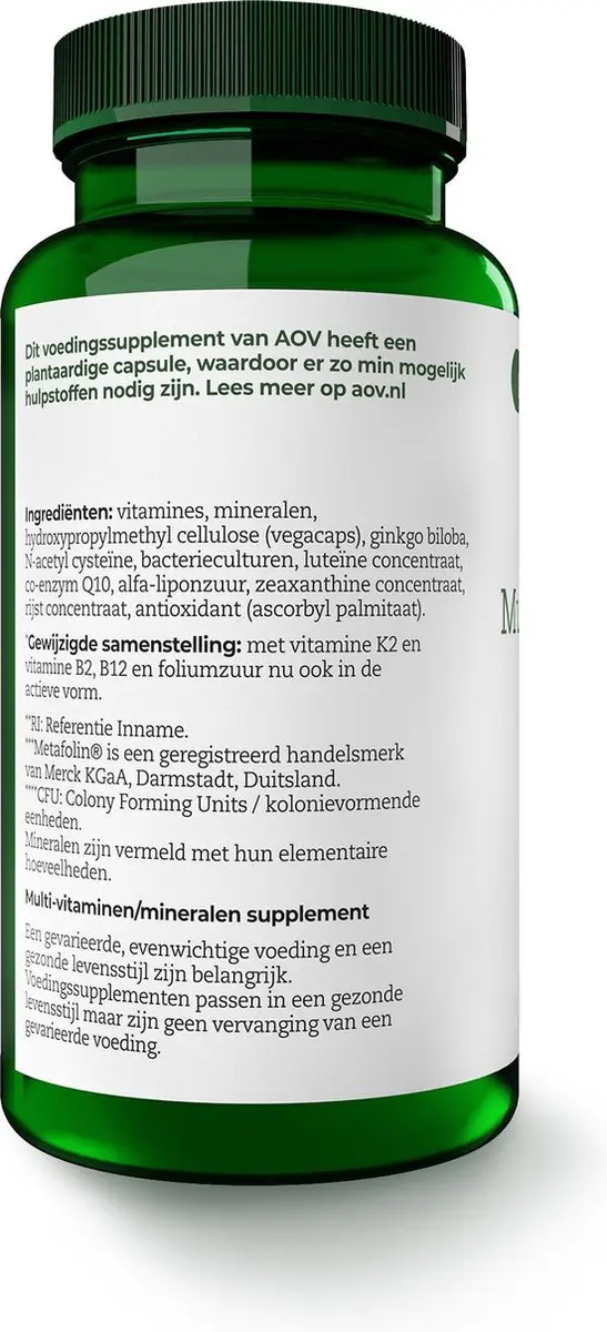 AOV 112 Multi Biotica 50+ Multivitaminen - 60 Vegacaps