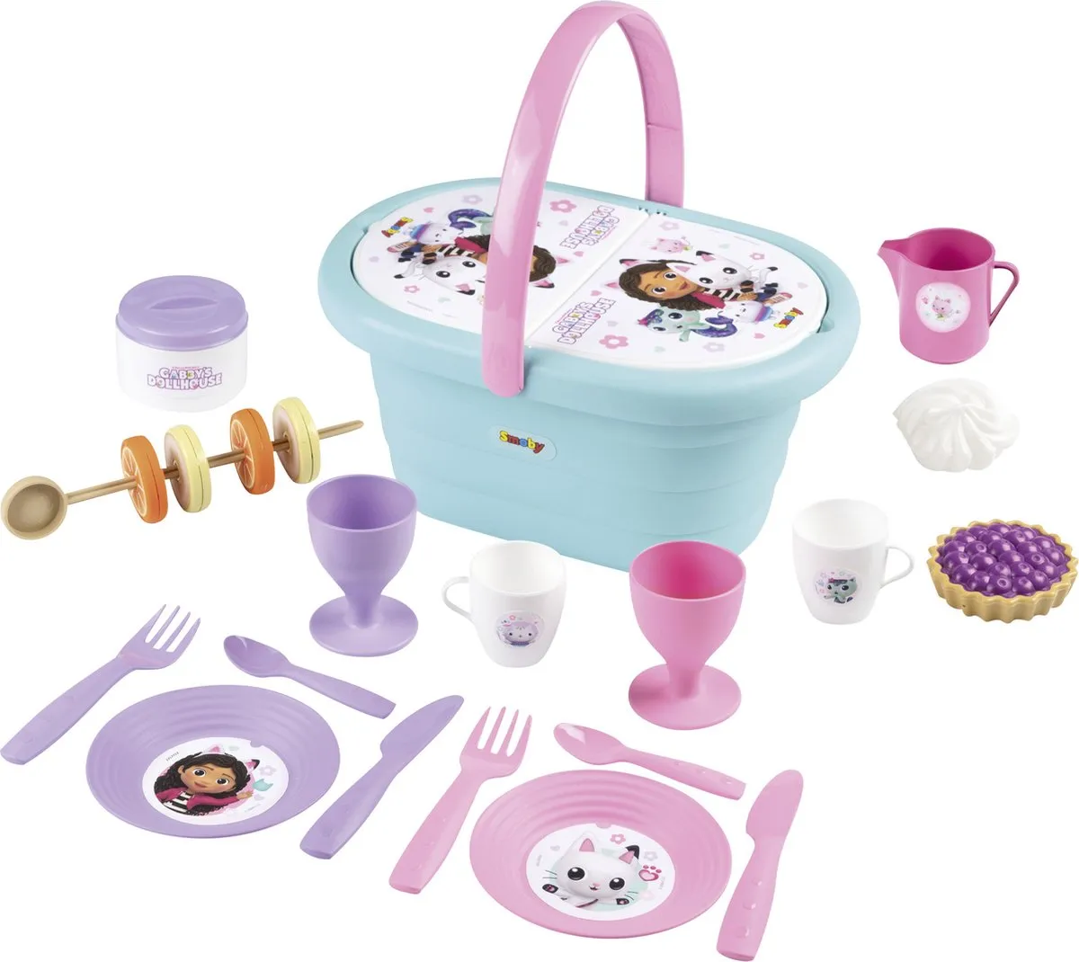 Smoby Gabby's Dollhouse Picknickmand - Blauw/ Groen/ Roze - afbeelding 6 van 6