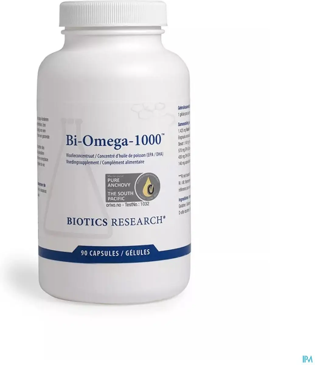 Biotics Bi-Omega 1000 Omega-3 Capsules 90 Stuks - afbeelding 6 van 6