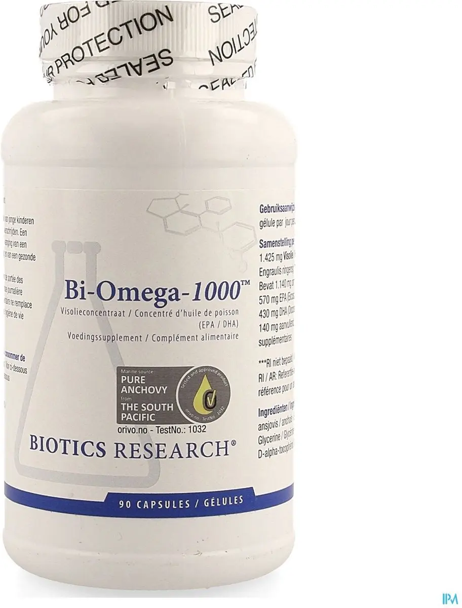 Biotics Bi-Omega 1000 Omega-3 Capsules 90 Stuks