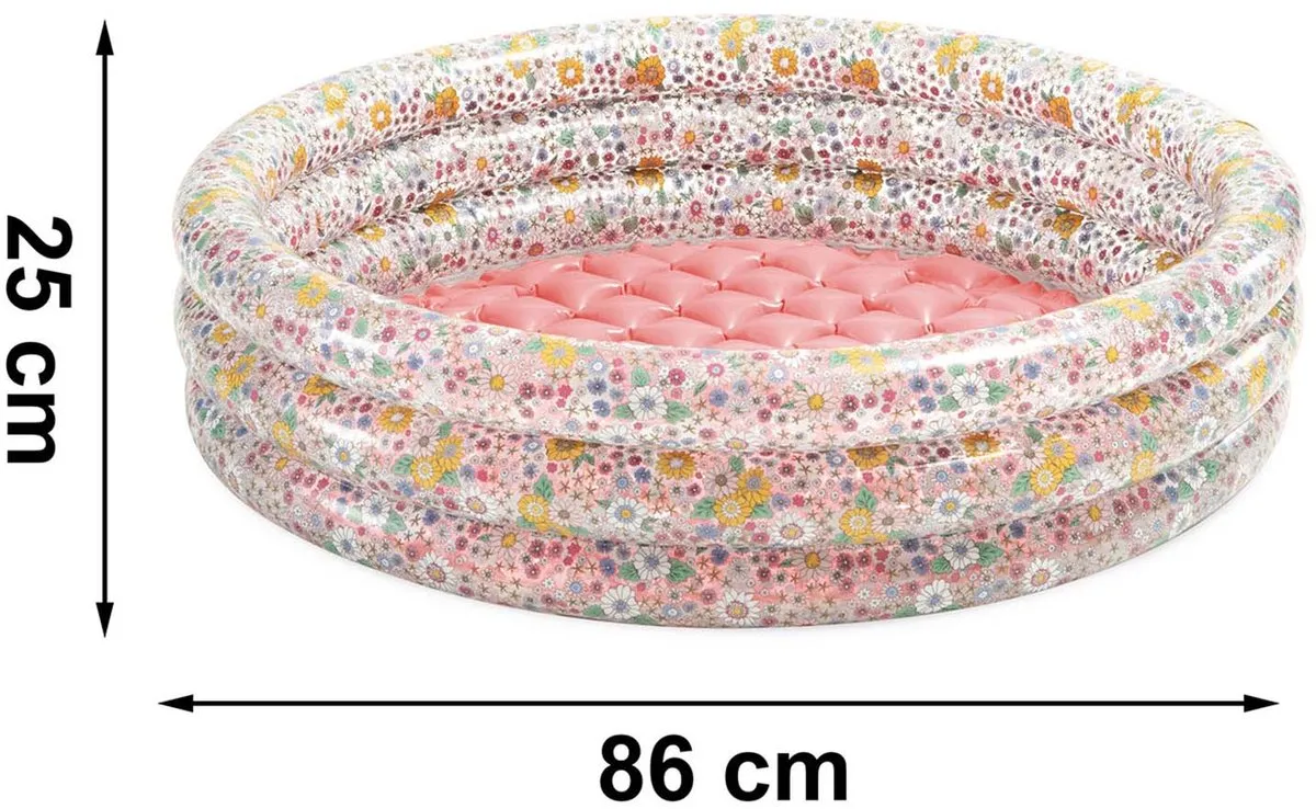 Intex Opblaasbaar Peuterbad Bloemen 86x25cm - Roze