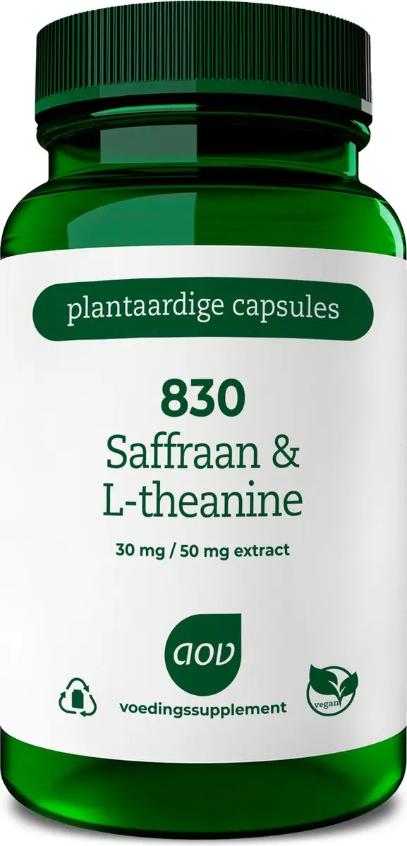 AOV Saffraan & L-theanine 30 Vegacapsules