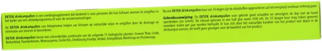 Arkopharma Detox Drinkampullen 10x15ml