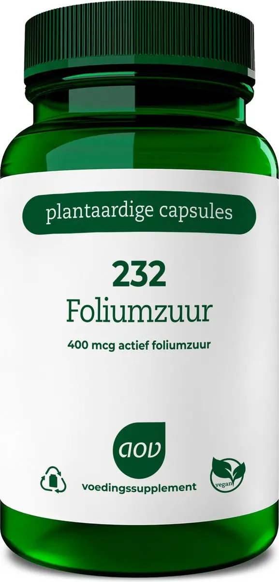 AOV Foliumzuur 400mcg Voedingssupplement 60 capsules