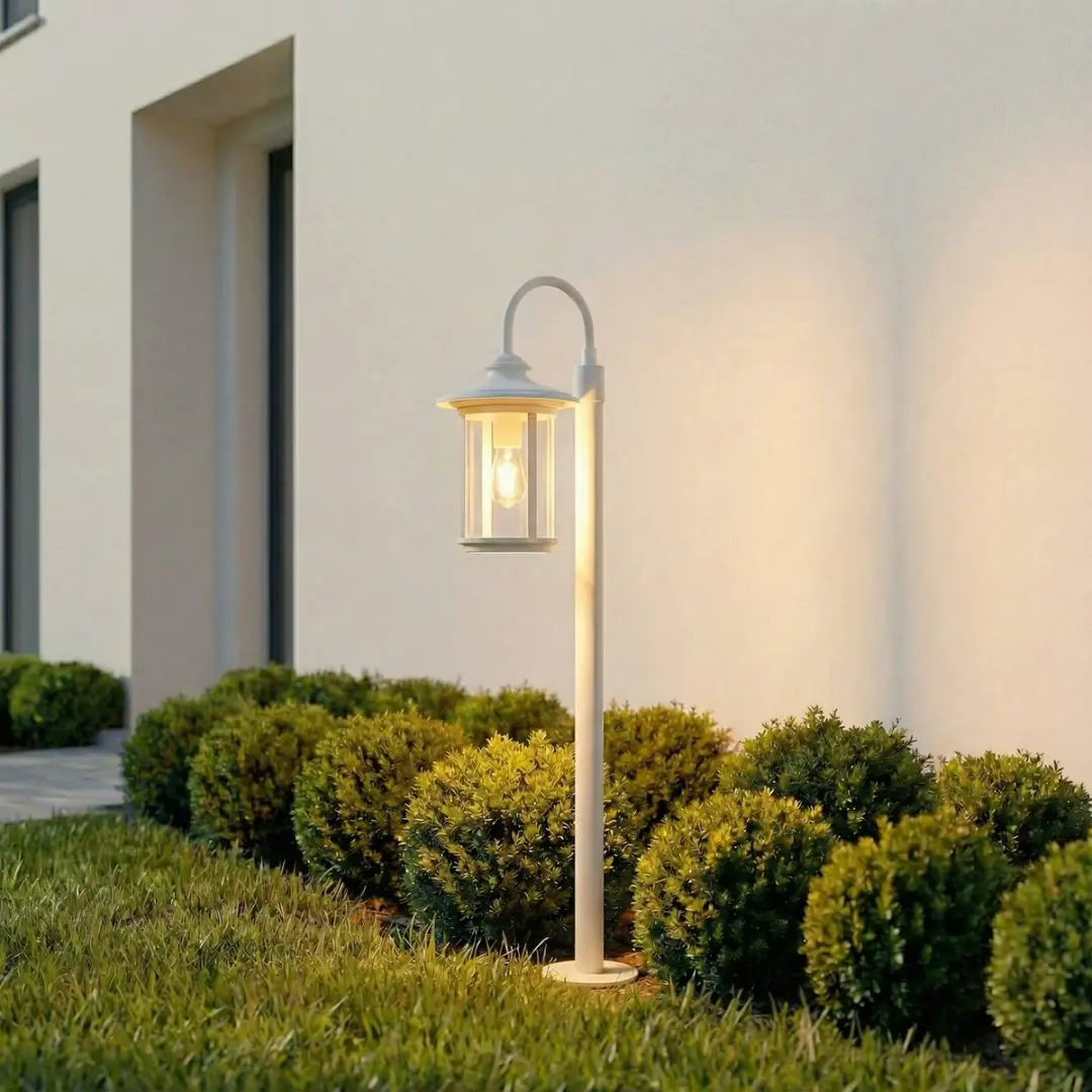 Lindby Tuinpadverlichting Aluminium Glas E27 Wit Transparant