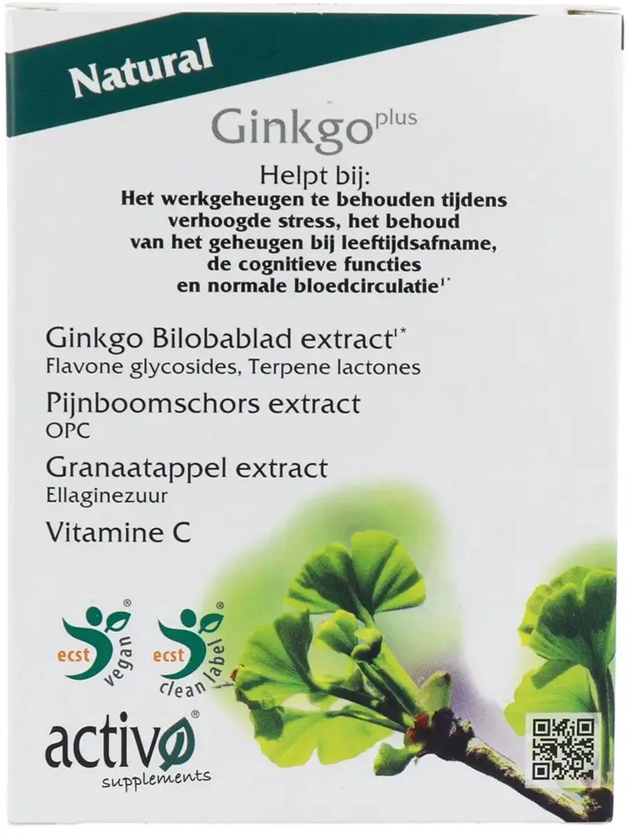 Activo Ginkgo Plus activO 60 Vegan Capsules