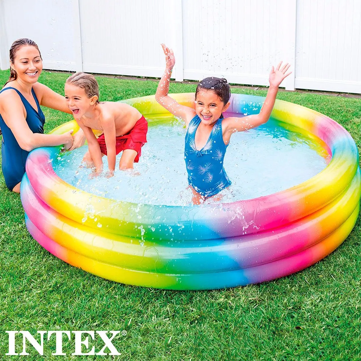 Intex Rainbow Ombre Opblaaszwembad - Ø168cm x 38cm