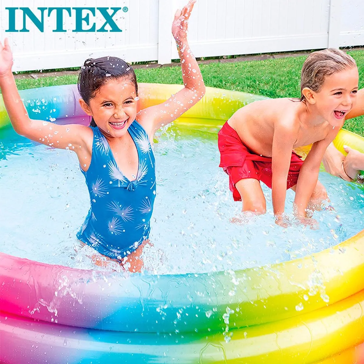Intex Rainbow Ombre Opblaaszwembad - Ø168cm x 38cm