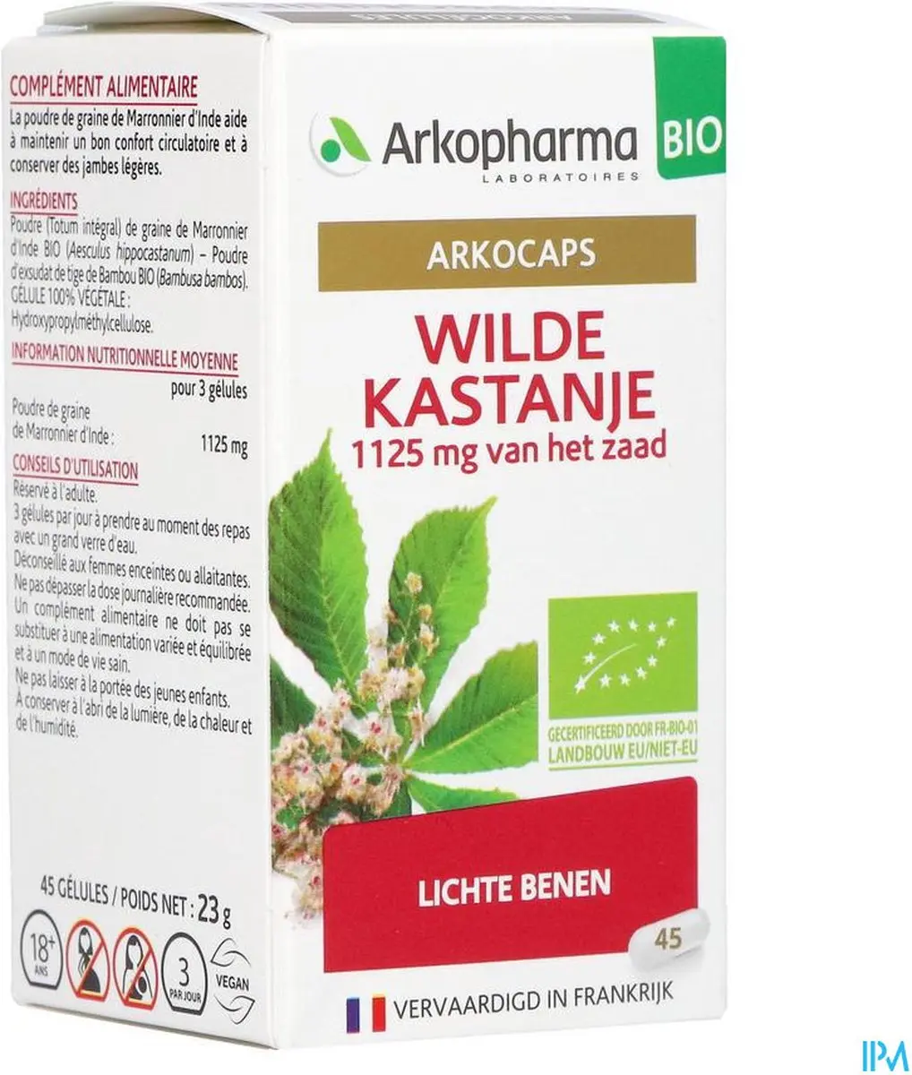 Arkopharma Arkocaps Wilde Kastanje Bio 45 Capsules