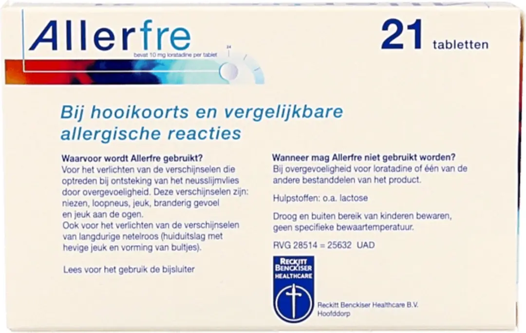 Allerfre Tabletten 10mg - 21 Stuks
