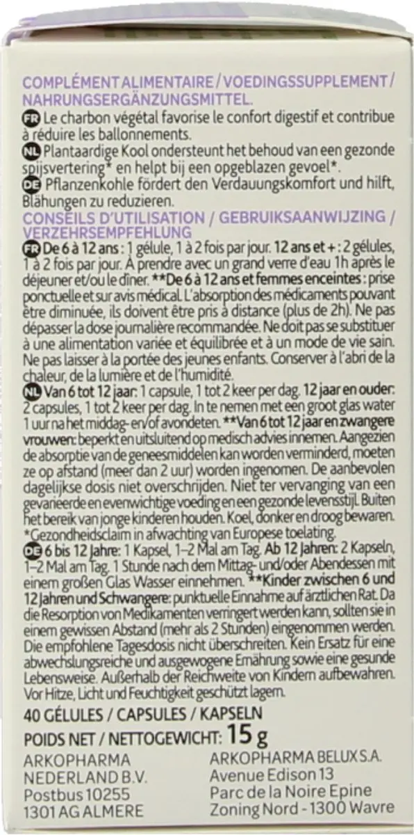 Arkocaps Plantaardige Kool BIO 150 Tabletten