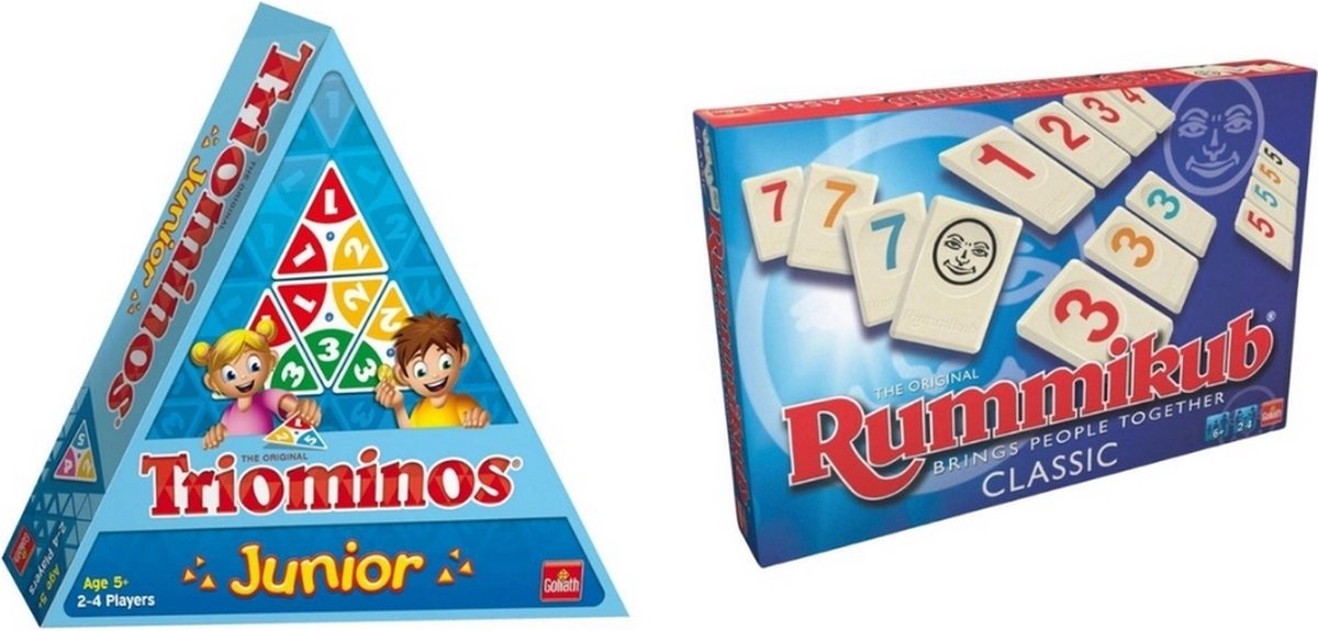 Hasbro Triominos Junior & Rummikub - Spellenbundel - 2 stuks