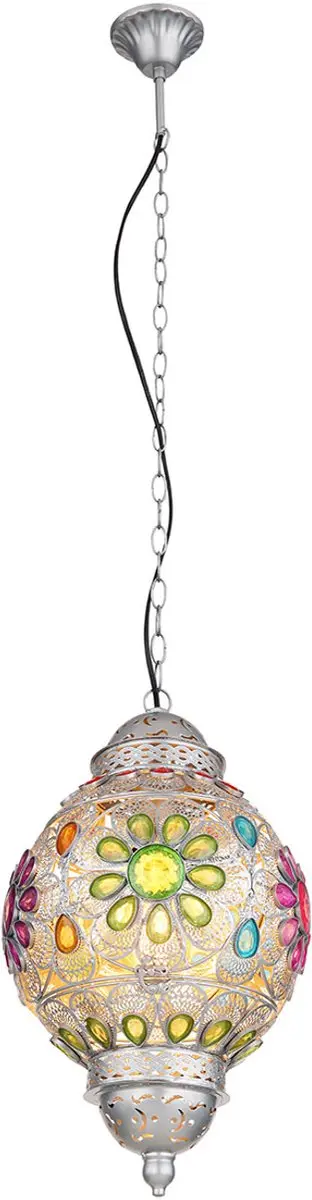 Globo Gelasius Hanglamp - Ø27cm - E27 - Zilver