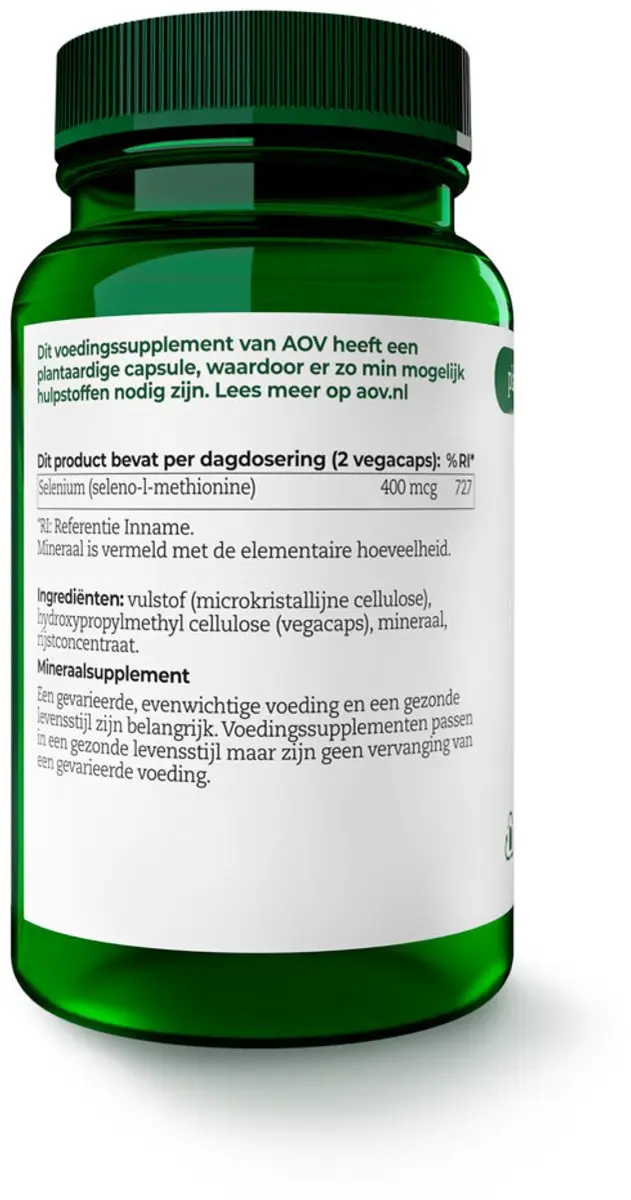 AOV Selenium 200mcg 120 Vegacapsules - 2 Stuks