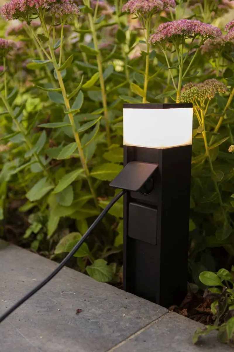 Lutec MAINS LED Lamp Op Sokkel Buiten - 550 Lm Zwart