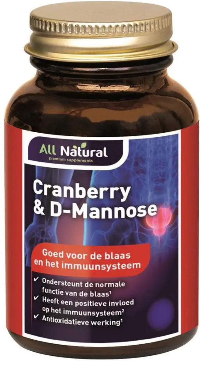 All Natural Cranberry & D-Mannose 60 Capsules
