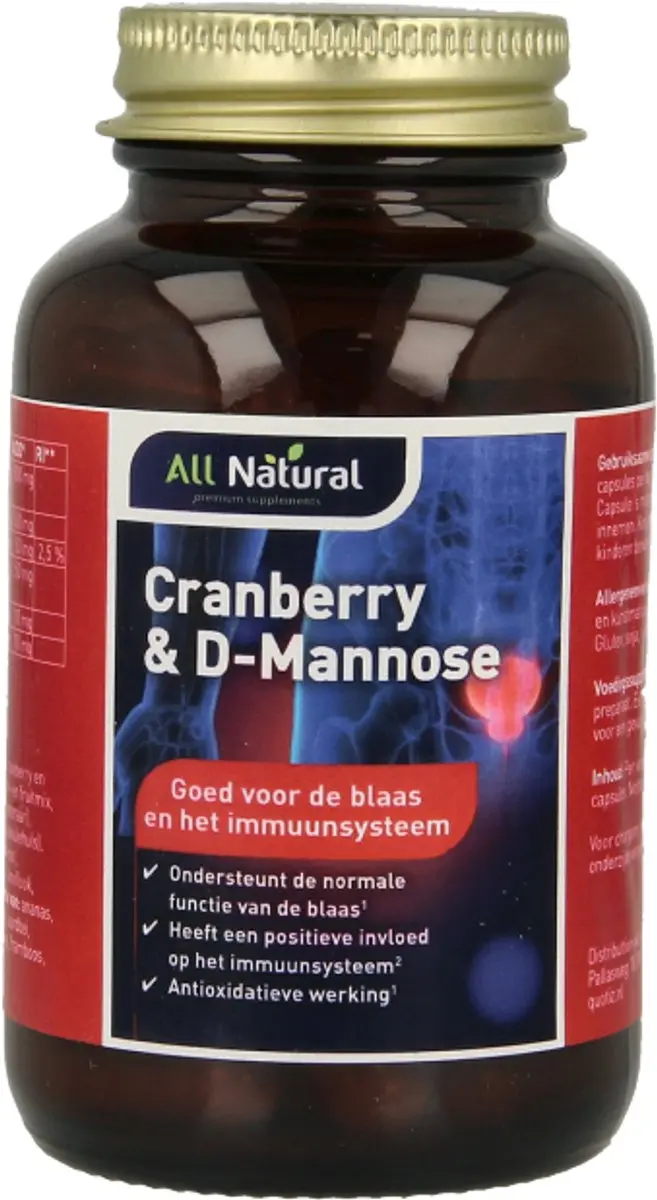 All Natural Cranberry & D-Mannose 60 Capsules