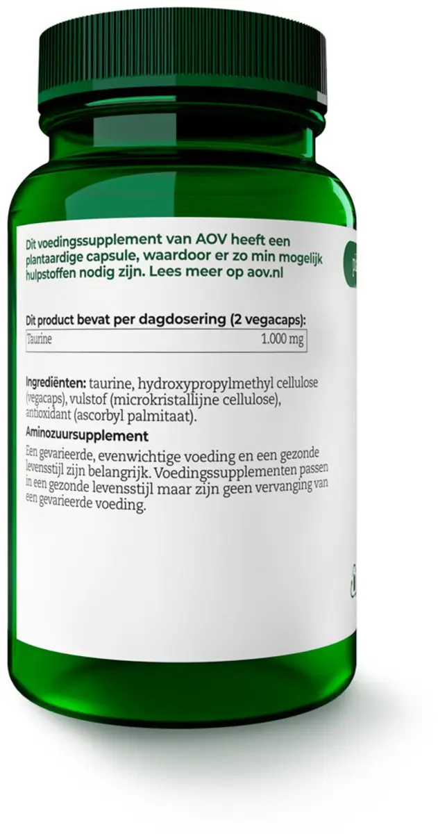 AOV Taurine 500mg - 120 Vegacapsules (2x60)