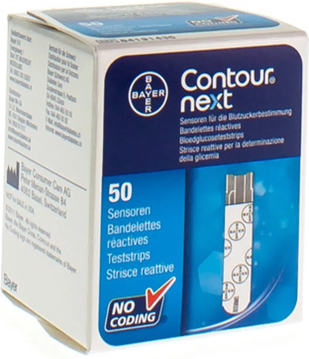 Bayer Ascencia Contour Next Teststrips - 50 Stuks