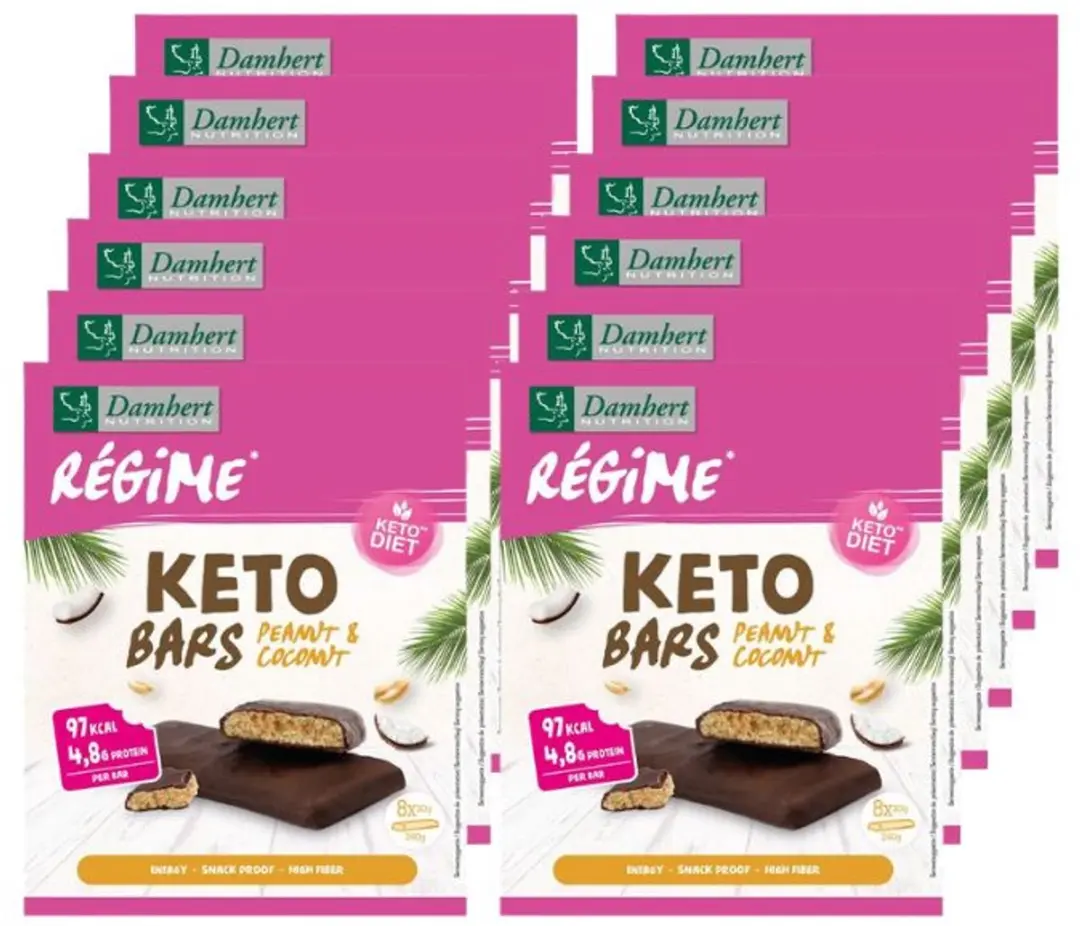 Damhert Régime Keto Bar Peanut Coco - 12 Stuks