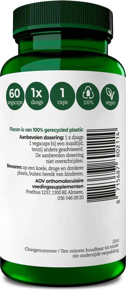 AOV Nicotinamide 500mg Vegacapsules - 60 Stuks