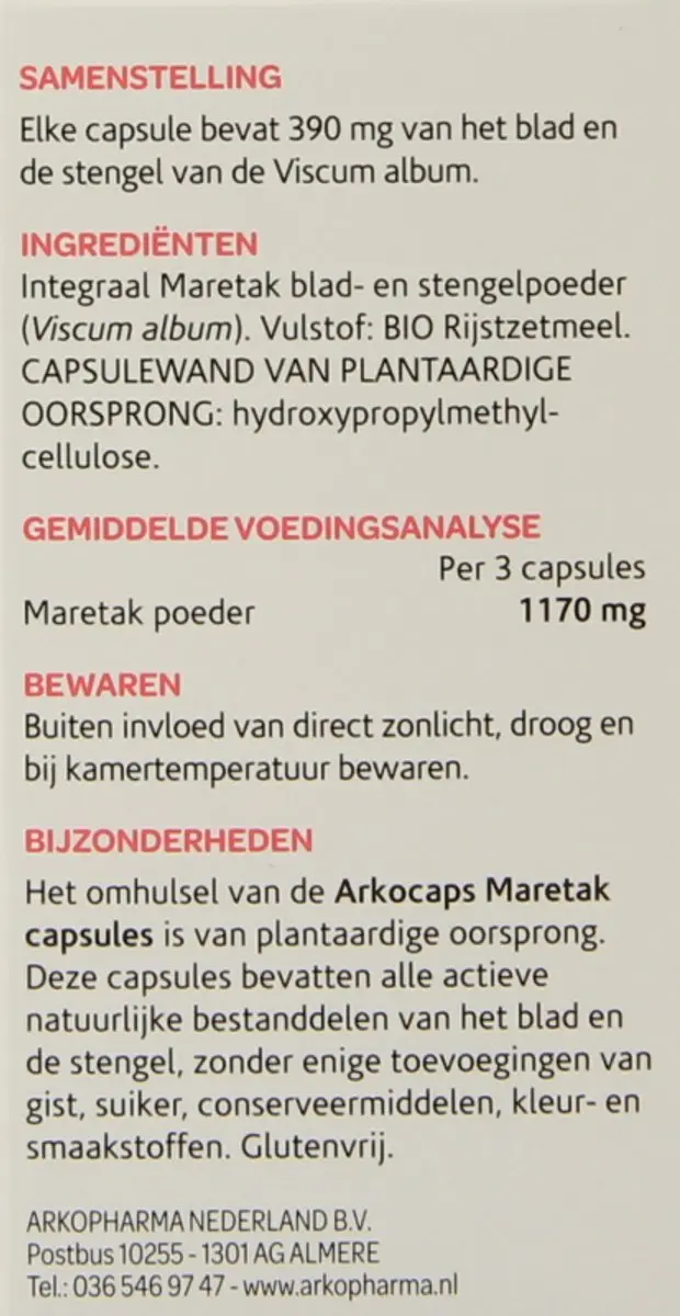 Arkopharma Maretak Arkocaps 45 Capsules