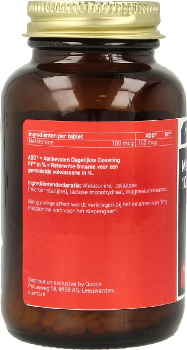 All Natural Melatonine 100mcg - 500 Tabletten