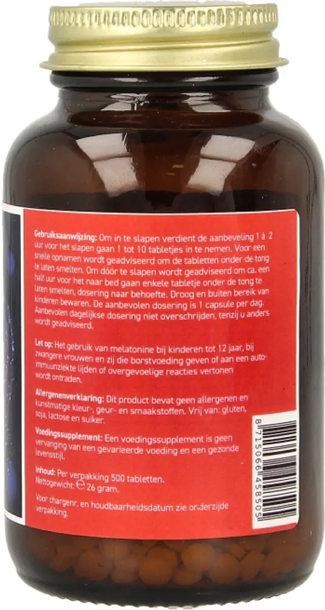 All Natural Melatonine 100mcg - 500 Tabletten